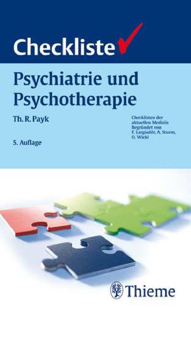 Checkliste, Psychiatrie und Psychotherapie