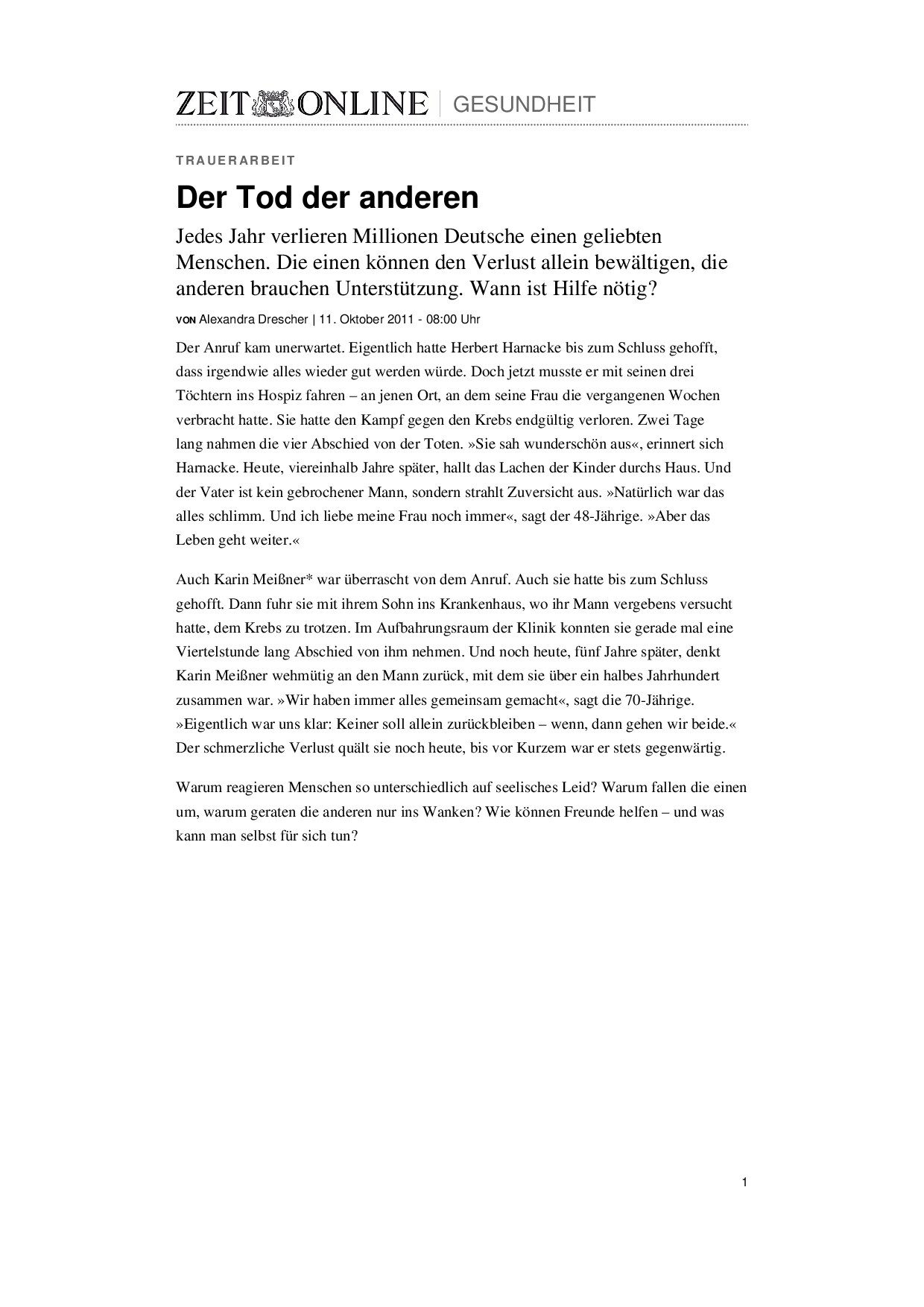 Der Tod der anderen