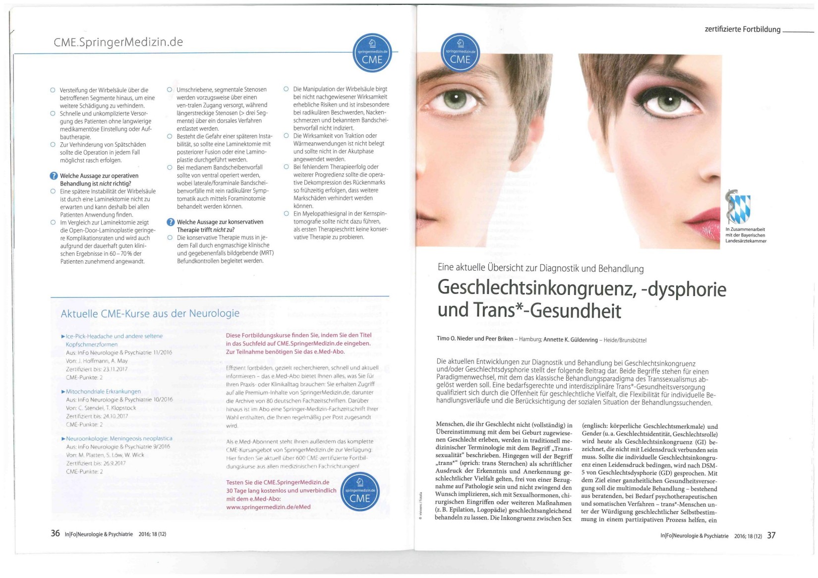 Geschlechtsinkongruenz, -dysphorie und Trans-Gesundheit