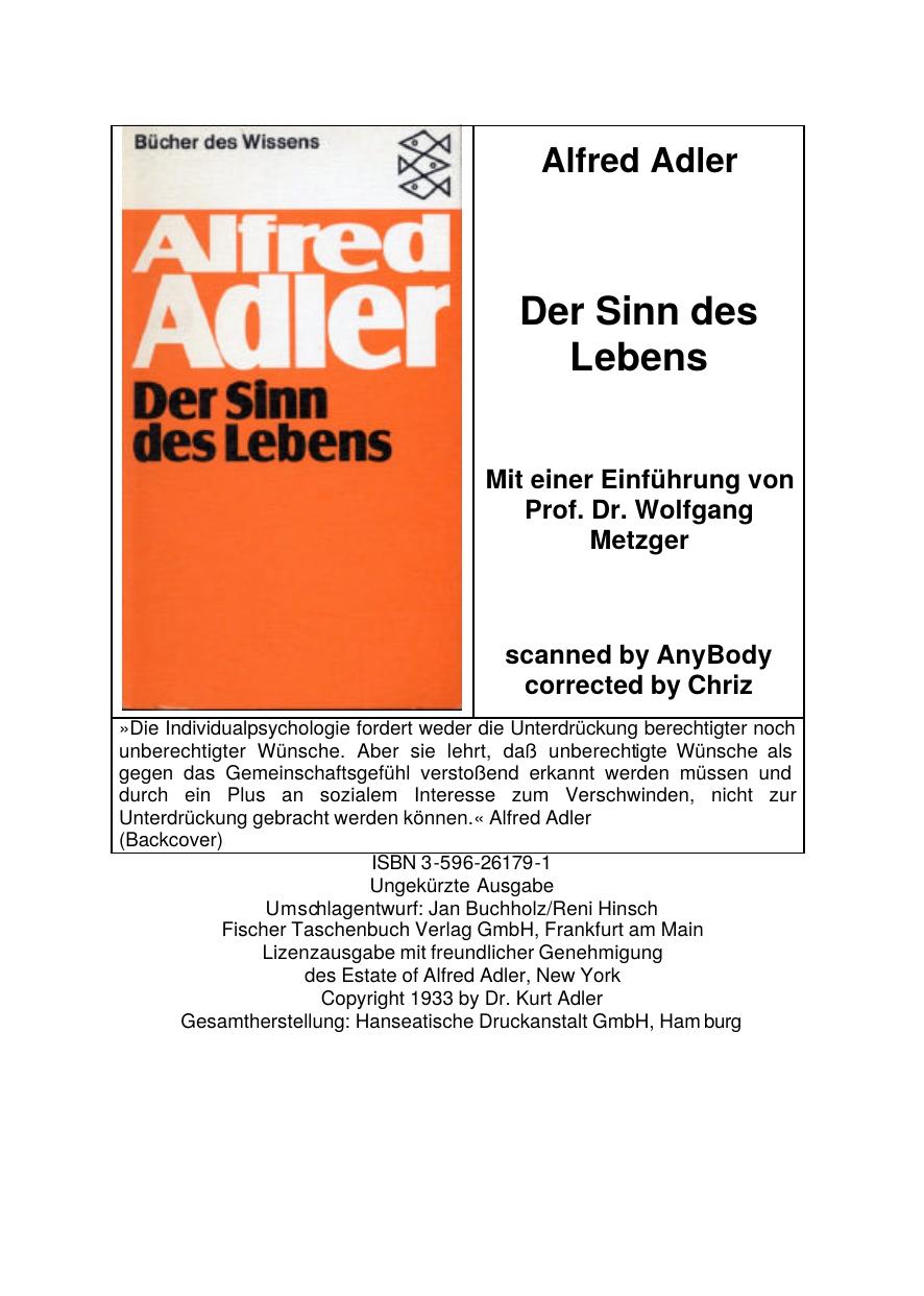 Der Sinn des Lebens